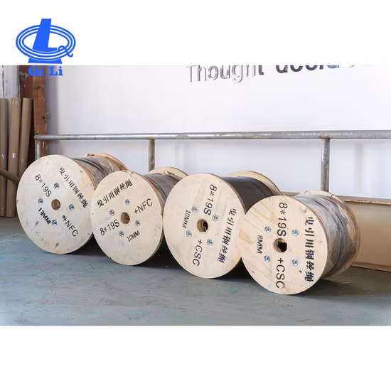 Ascenseur 8X19s+Sisal Core Steel Wire Rope Ungalvanized Wire Rope