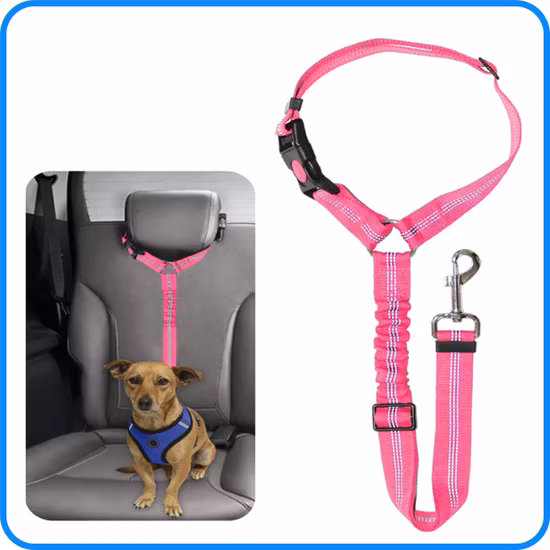Usine d'accessoires pour animaux de compagnie Ceinture de sécurité en nylon réglable pour chien de compagnie
