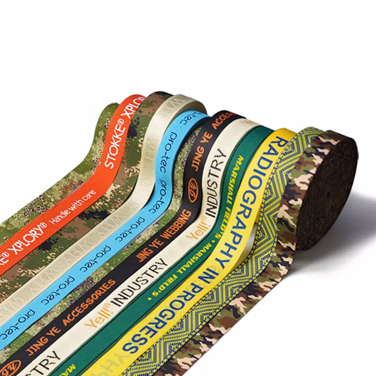 Bande élastique RPET Polyester recyclé Certificat Jacquard Sangle en nylon